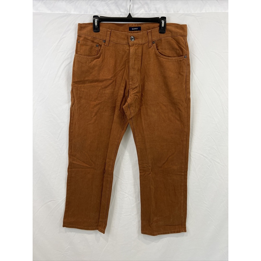 GANT Men's Jason Regular Fit Normal Waist Jeans 36 X 30 (Actual 36 X 29) Rust